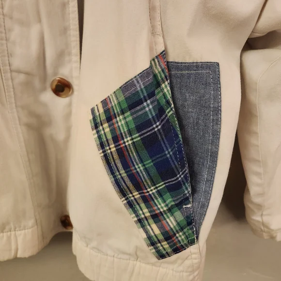 Vintage 80s Patchwork Plaid White Jacket - Picture 14 of 14